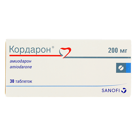 Кордарон таблетки 200 мг 30 шт