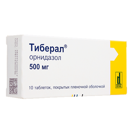 Тиберал таблетки покрыт.плен.об. 500 мг 10 шт