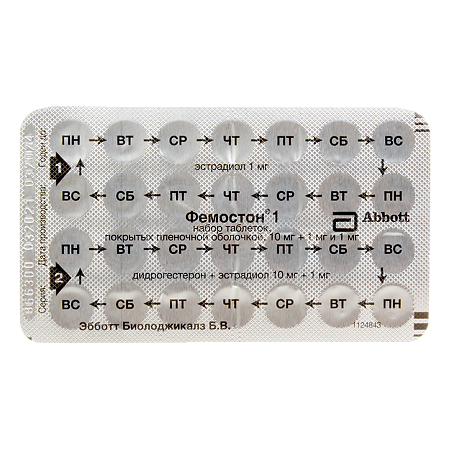 Фемостон 1 таблетки покрыт.плен.об. 28 шт