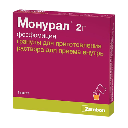 Монурал гранулы д/приг раствора для приема внутрь 2 г 1 шт