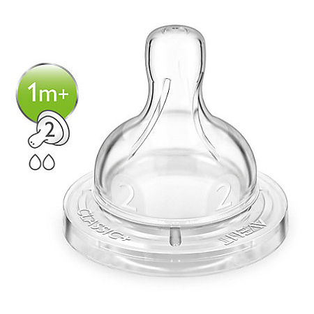 Philips Avent Соска силиконовая медленный поток 1+ SCF632/27 2 шт