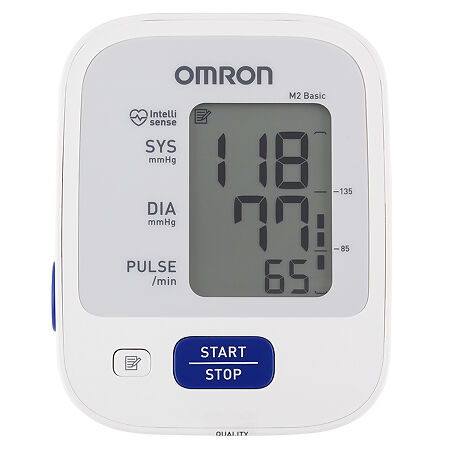 Тонометр Omron M2 Basic HEM 7121-RU без адаптера со средней манжетой 22-32 см 1 шт