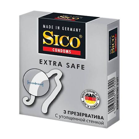 Презервативы Sico Extra safe с утолщенной стенкой 3 шт