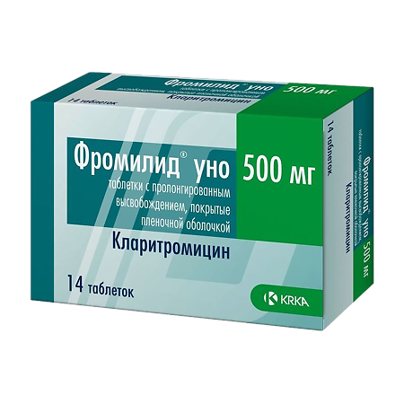 Фромилид уно таблетки с пролонг высвобождением покрыт.плен.об. 500 мг 14 шт