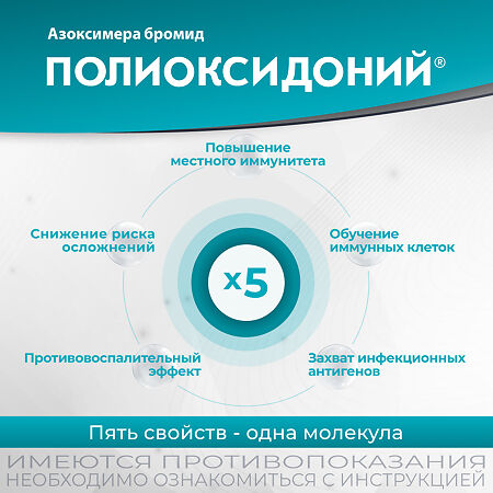 Полиоксидоний суппозитории вагинальные и ректальные 12 мг 10 шт