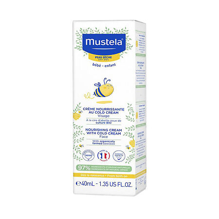 Mustela Bebe Питательный крем для лица с кольд-крем 40 мл 1 шт