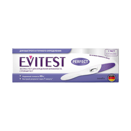 Тест для определения беременности Evitest Perfect струйный 1 шт