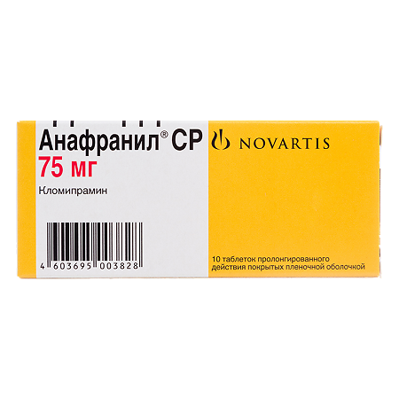 Анафранил СР таблетки пролонг действия покрыт.плен.об. 75 мг 10 шт