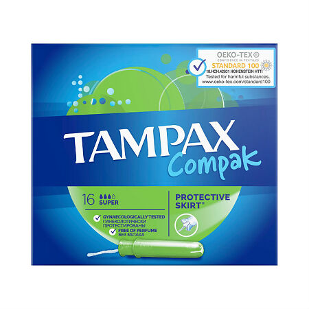 Tampax Тампоны Compak Super 16 шт