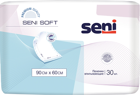 Seni Soft простыни (пеленки) 90х60см 30 шт