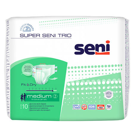 Seni Super Trio Medium подгузники для взрослых 10 шт