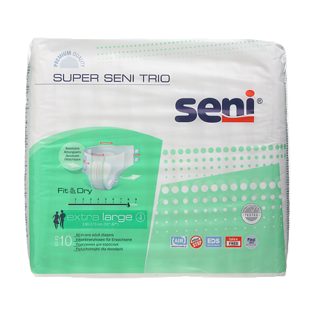 Seni Super Trio Extra Large подгузники для взрослых 10 шт