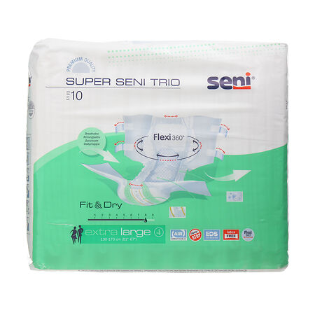 Seni Super Trio Extra Large подгузники для взрослых 10 шт