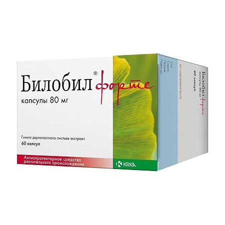 Билобил форте капсулы 80 мг 60 шт