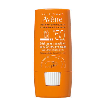 Avene солнцезащитный стик для чувствительных зон SPF50+ 8 г 1 шт