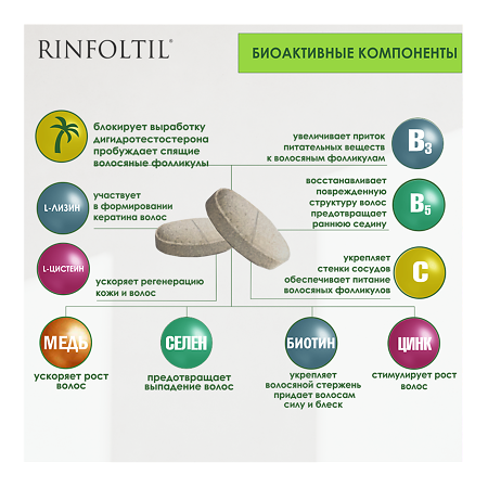 Ринфолтил для женщин и мужчин таблетки массой 850 мг 60 шт