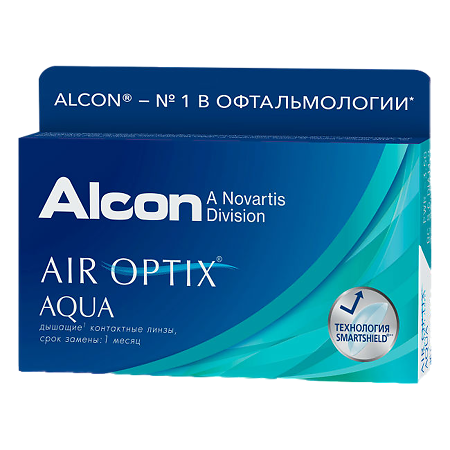 Контактные линзы Air Optix Aqua -3.00/3 шт/1 месяц