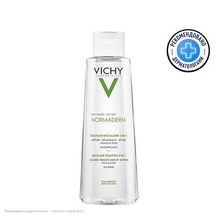 Vichy Normaderm мицеллярный лосьон 3в1 для снятия макияжа 200 мл 1 шт