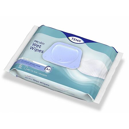 Tena ProSkin Полотенца влажные Wet Wipe 3в1 30х20 см 48 шт