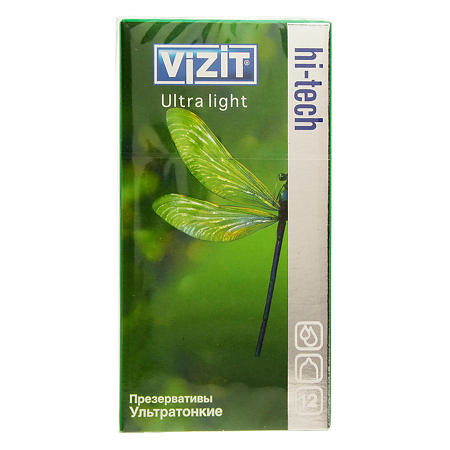 Презервативы VIZIT Hi-Tech Ultra light ультратонкие 12 шт