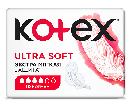 Kotex Прокладки Ultra Soft Нормал 10 шт