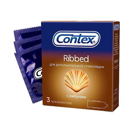 Презервативы Contex Ribbed 3 шт