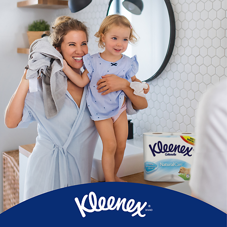 Kleenex Бумага туалетная Natural Care 3-х слойная белая 4 шт