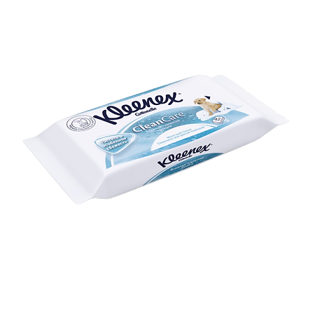 Kleenex Бумага туалетная влажная Clean Care сменный блок 42 шт