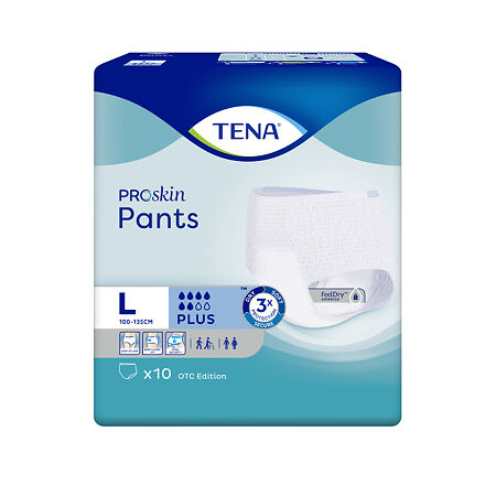 Tena Pants Plus подгузники для взрослых (трусы) р.L (100-135 см) 10 шт