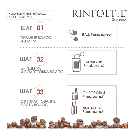 Ринфолтил Эспрессо Усиленная формула ампулы для женщин с кофеином амп 10 мл 10 шт
