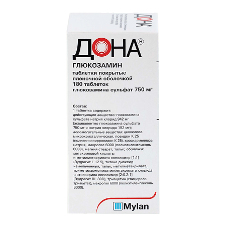 Дона таблетки покрыт.плен.об. 750 мг 180 шт