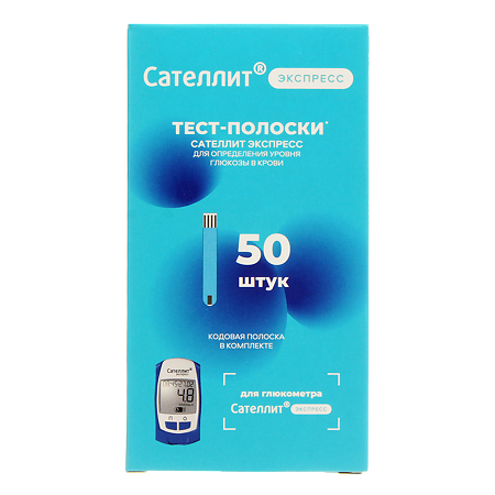 Сателлит Экспресс тест-полоски 50 шт