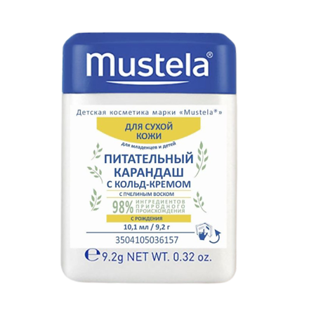 Mustela Bebe стик-карандаш для губ и щечек с кольд-кремом 10 мл 1 шт