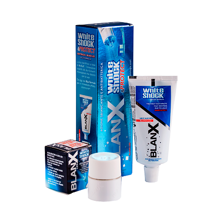 Blanx Зубная паста White Shock Blue Formula+BlanX LED белый шок отбеливающая+световой индикатор 50 мл 1 шт