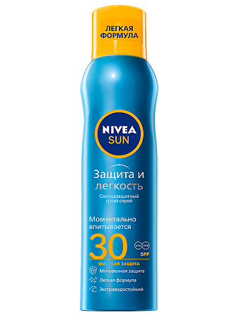 Nivea Sun Солнцезащитный спрей освежающий Защита и прохлада SPF 30 200 мл 1 шт