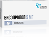 Бисопролол таблетки покрыт.плен.об. 5 мг 30 шт