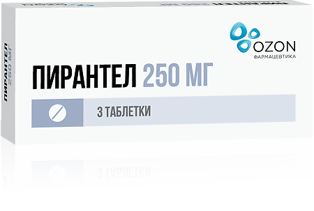 Пирантел таблетки 250 мг 3 шт