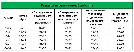 Чулки Эргоформа класс 2 р. 3 черный 1 уп