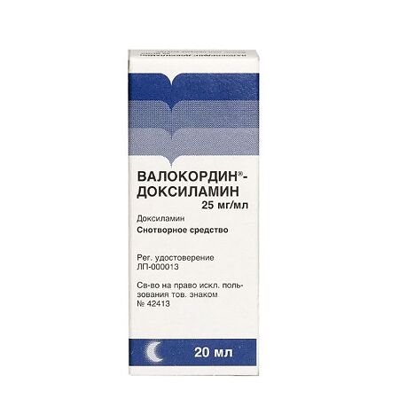 Валокордин-Доксиламин капли для приема внутрь 25 мг/мл 20 мл 1 шт