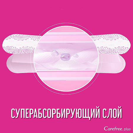 Carefree Plus Long салфетки (прокладки) ежедневные 24 шт