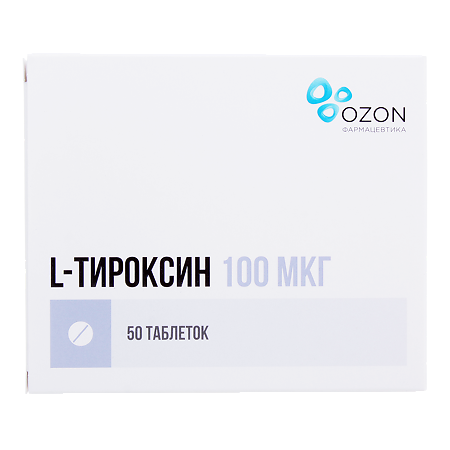 L-Тироксин таблетки 100 мкг 50 шт