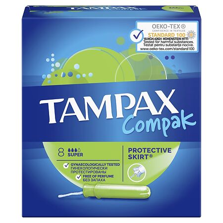 Tampax Тампоны Compak Super 8 шт