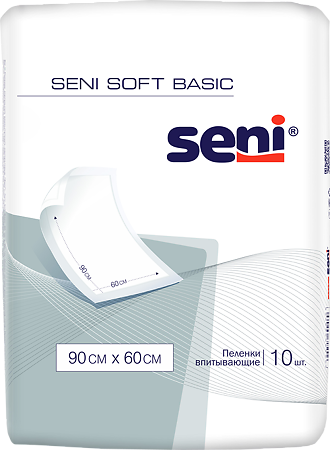 Seni Soft Basic простыни (пеленки) 90х60см 10 шт