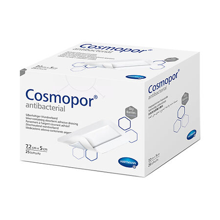 Повязка Cosmopor Antibacterial/Космопор Антибактериал 7,2 х 5 см 25 шт