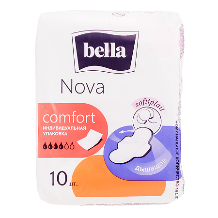 Bella Прокладки Nova Comfort softiplait 10 шт