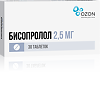 Бисопролол таблетки покрыт.плен.об. 2,5 мг 30 шт