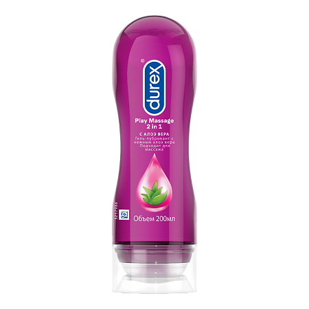 Гель-смазка 2 в 1 Durex Play Soothing для массажа с алоэ вера 200 мл 1 шт