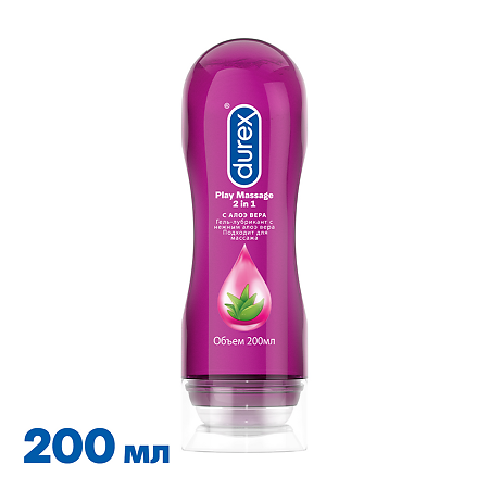 Гель-смазка 2 в 1 Durex Play Soothing для массажа с алоэ вера 200 мл 1 шт