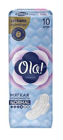 Ola! Прокладки Classic Wings Normal Мягкая поверхность 10 шт