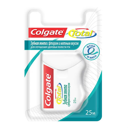 Colgate Зубная нить Total с фтором 25 м 1 шт